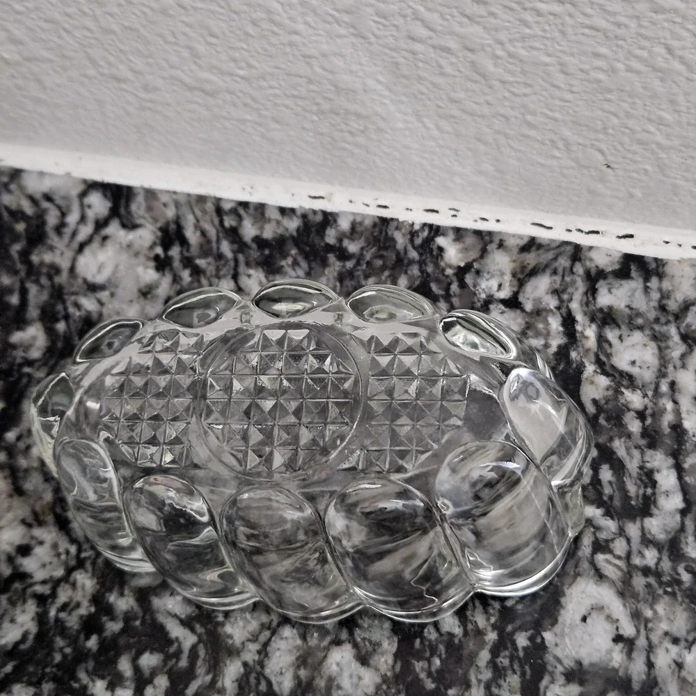 vintage Princess House crystal utensil‎ spoon and fork holder